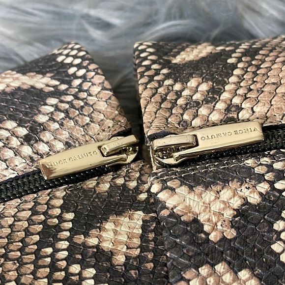 Sz. 8.5 Vince Camuto Dannia Leather Snakeskin Print Boots in Natural - Picture 16 of 16